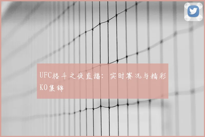 UFC格斗之夜直播：实时赛况与精彩KO集锦